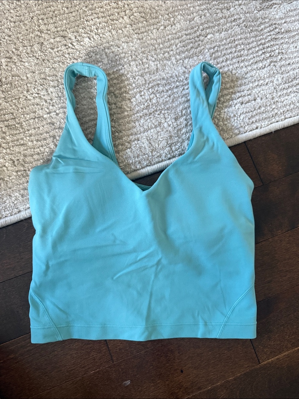 lululemon athletica Aqua Blue V-Neck Sports Bra Tank